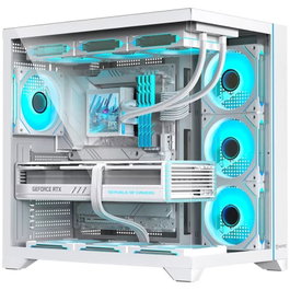 Hiditec Caja Gaming Semitorre H3 Pro Blanca ATX, Cristal Templado, USB-C, 360mm, 400mm GPU